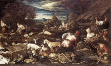 El sacrificio de Noé, Jacopo Bassano Pinturas al óleo